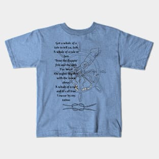 Whale of a Tale (Dark Lettering) Kids T-Shirt